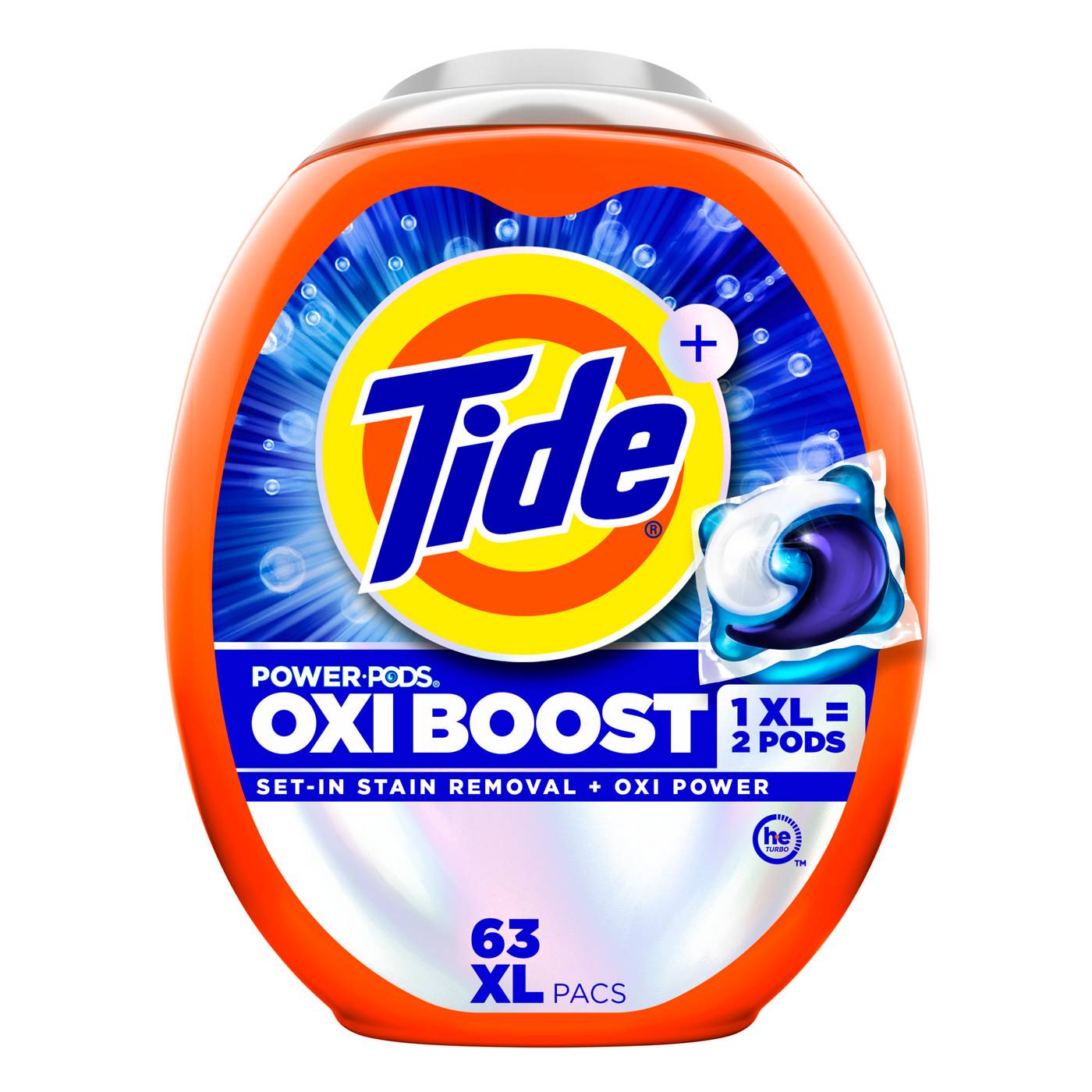 Tide Oxi Boost Power PODS Laundry Detergent Pacs Set-In Stain Removal + Oxi Power; image 1 of 9