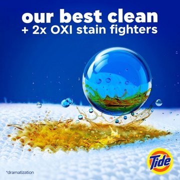 Tide Oxi Boost Power PODS Laundry Detergent Pacs Set-In Stain Removal + Oxi Power, 63 ct