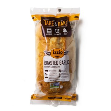 izzio Artisan Bakery Roasted Garlic Bread Take & Bake, 14 oz