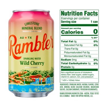 Rambler Wild Cherry Sparkling Water 12 pk Cans