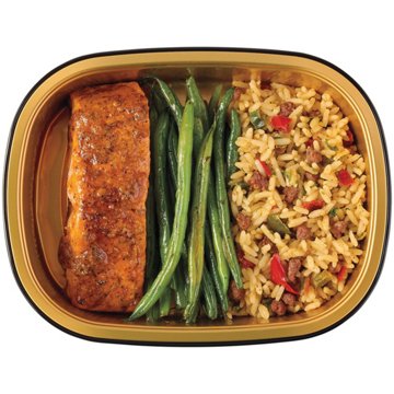 Bayou Boil House by H-E-B Cajun Salmon Rice & Green Beans