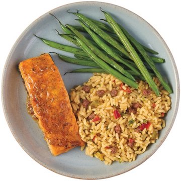 Bayou Boil House by H-E-B Cajun Salmon Rice & Green Beans