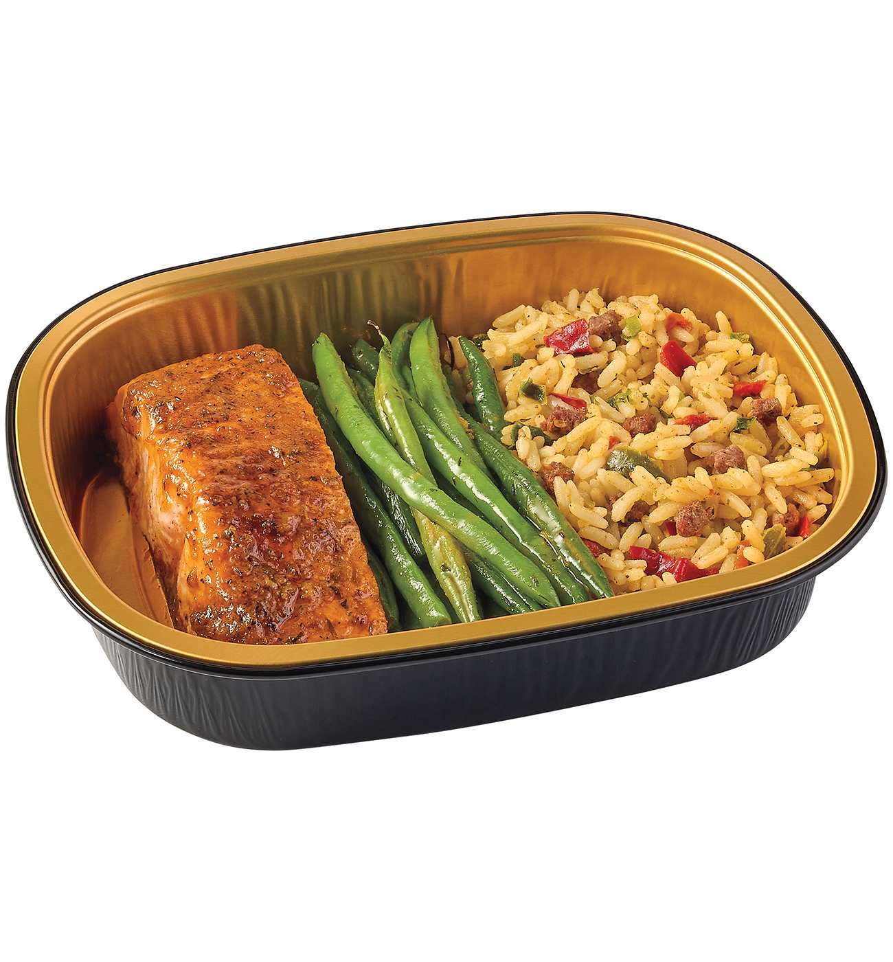 Bayou Boil House by H-E-B Cajun Salmon Rice & Green Beans; image 4 of 4