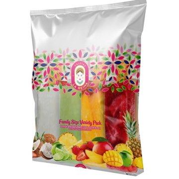 La Reina Paletas Frozen Fruit Bars - Family Size Variety Pack, 12 ct