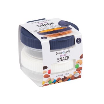Progressive SnapLock Pop-Up Snack Containers, 2 pk