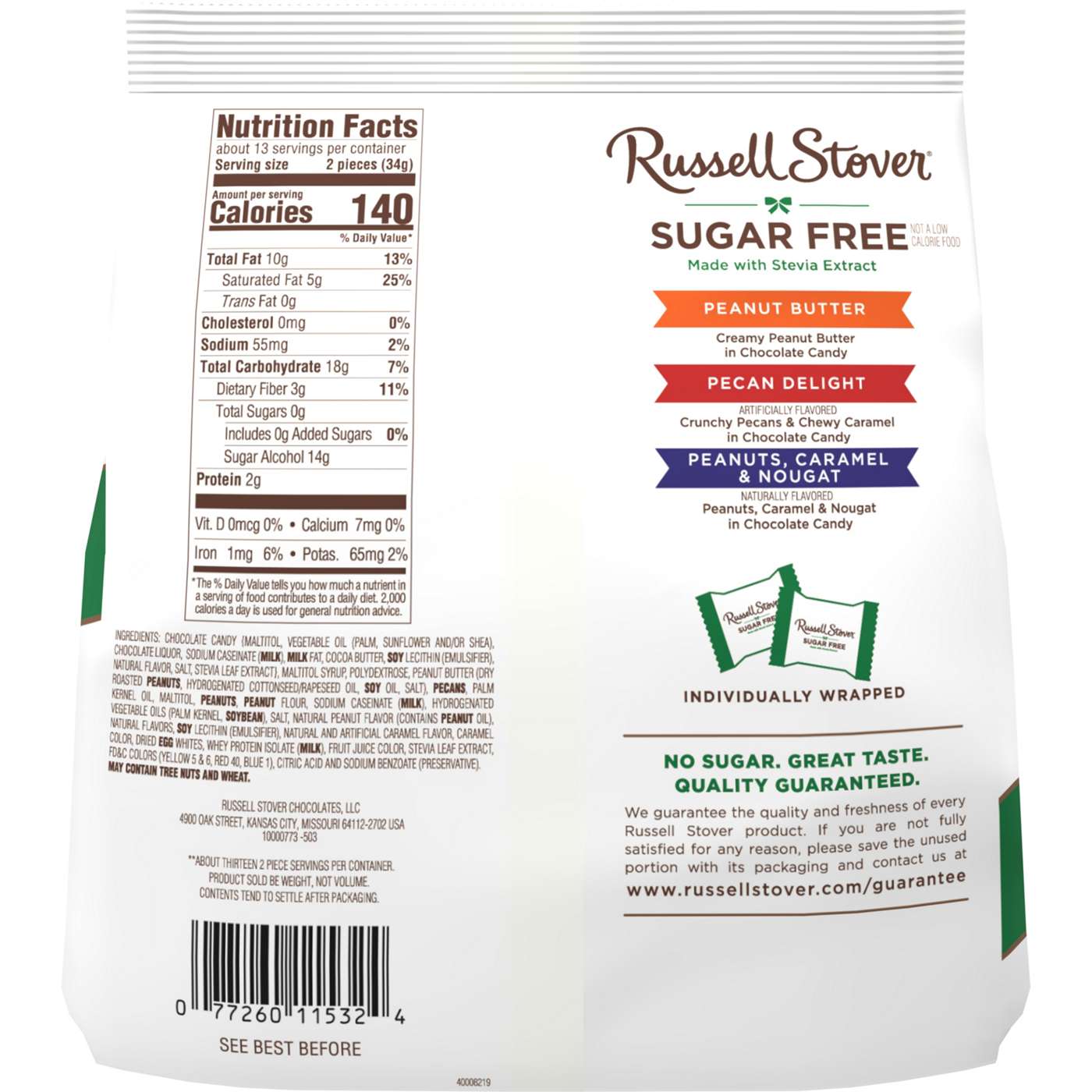 Russell Stover Sugar Free Assorted Chocolate Candy with Nuts; image 5 of 10