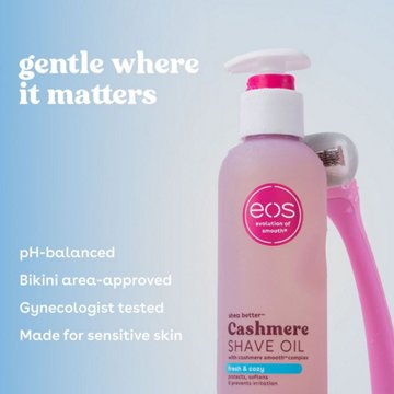 eos Shea Butter Cashmere Shave Oil - Fresh & Cozy, 6 oz
