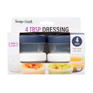 Progressive SnapLock Dressing Containers, 4 pk