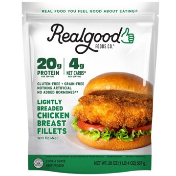 Real Good Foods Co. Lightly Breaded Chicken Breast Fillets, 20 oz