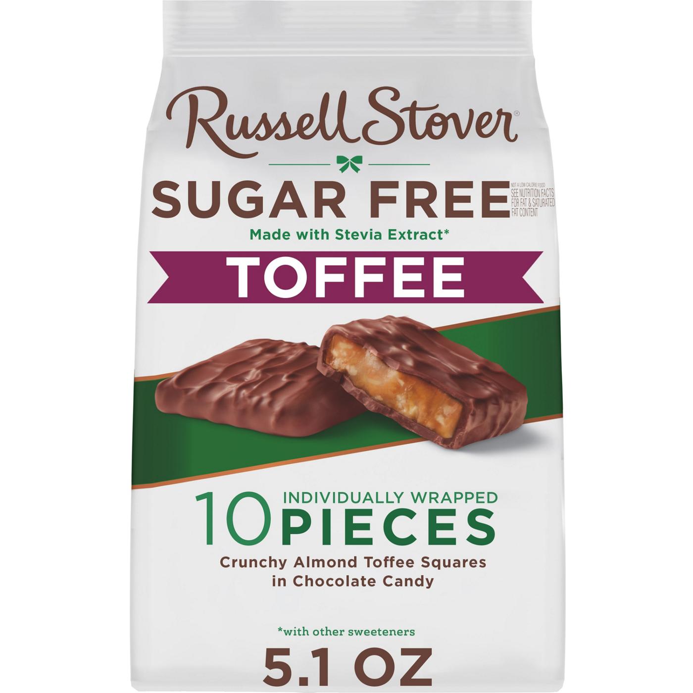 Russell Stover Sugar Free Toffee Squares in Chocolate Candy; image 1 of 10