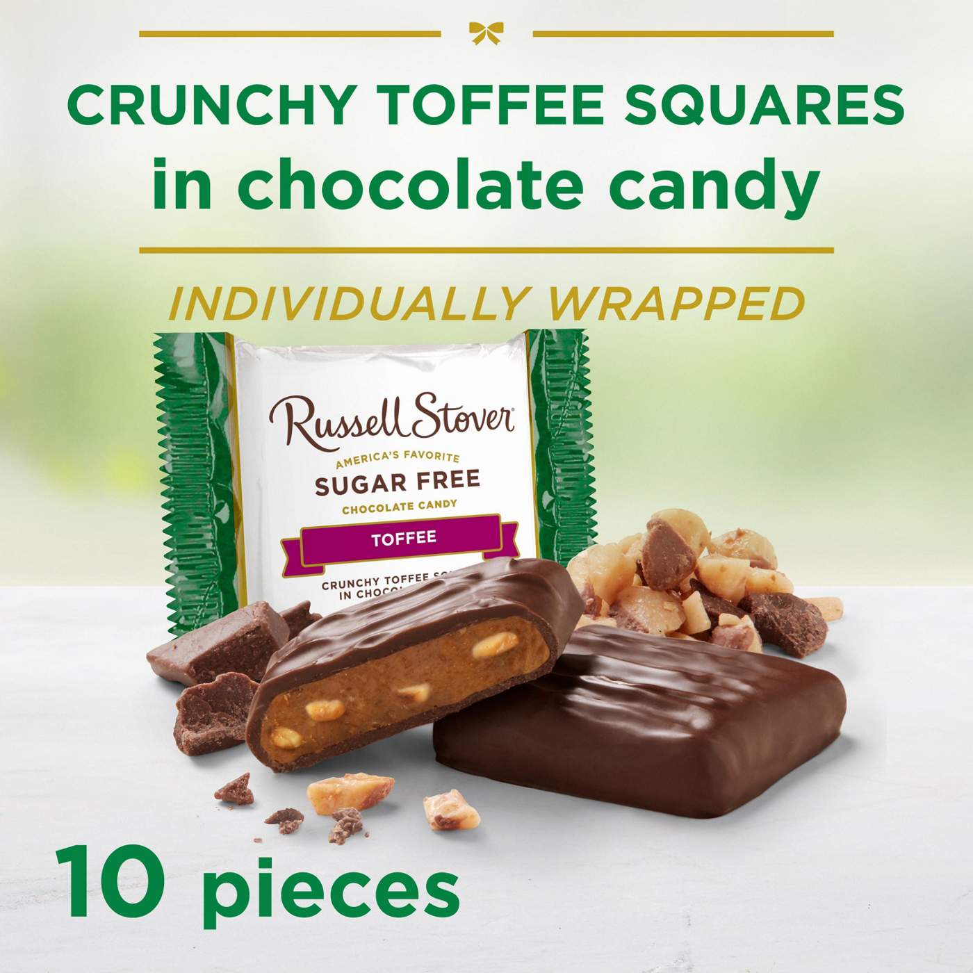 Russell Stover Sugar Free Toffee Squares in Chocolate Candy; image 9 of 10