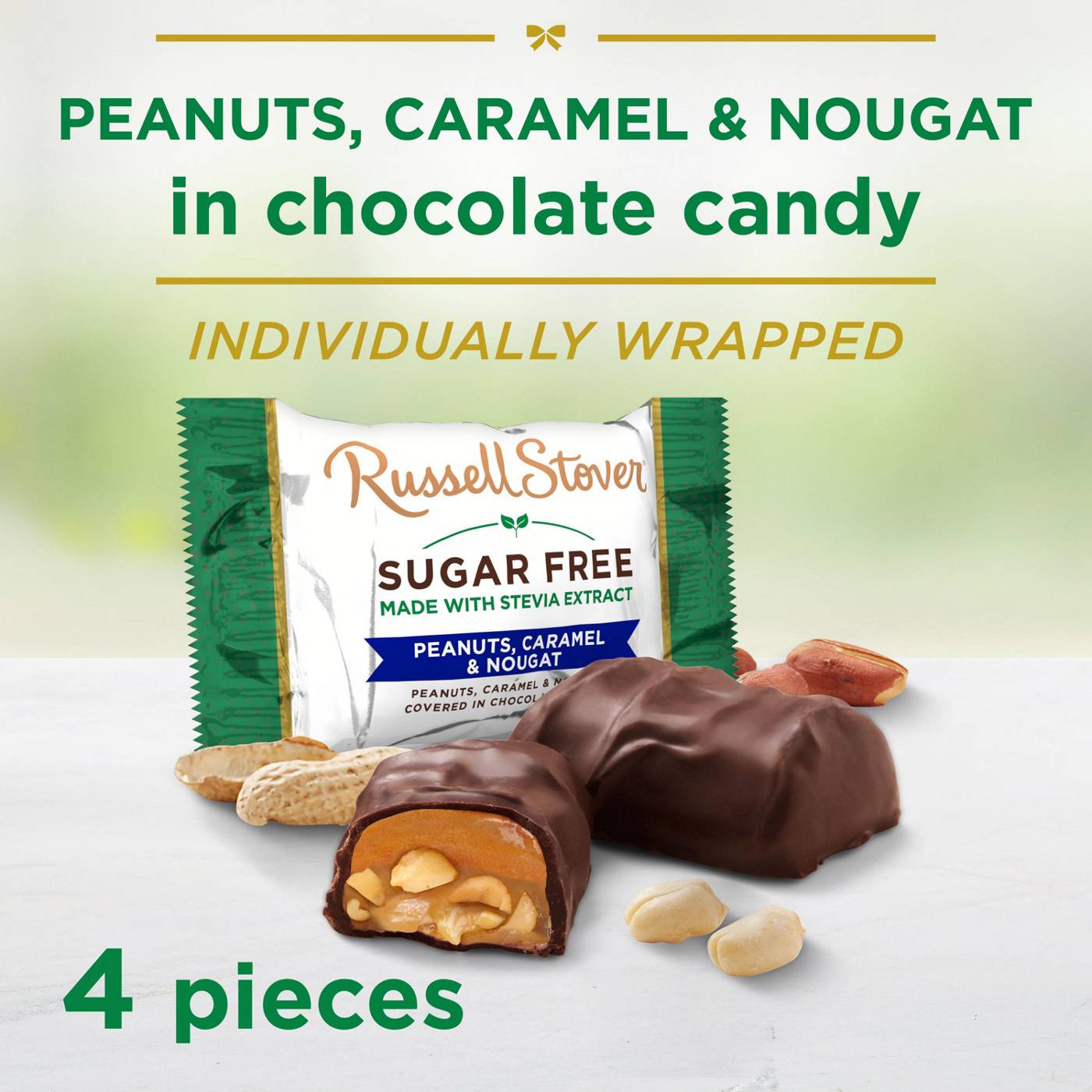 Russell Stover Sugar Free Peanut, Caramel & Nougat Chocolate Candy; image 9 of 10