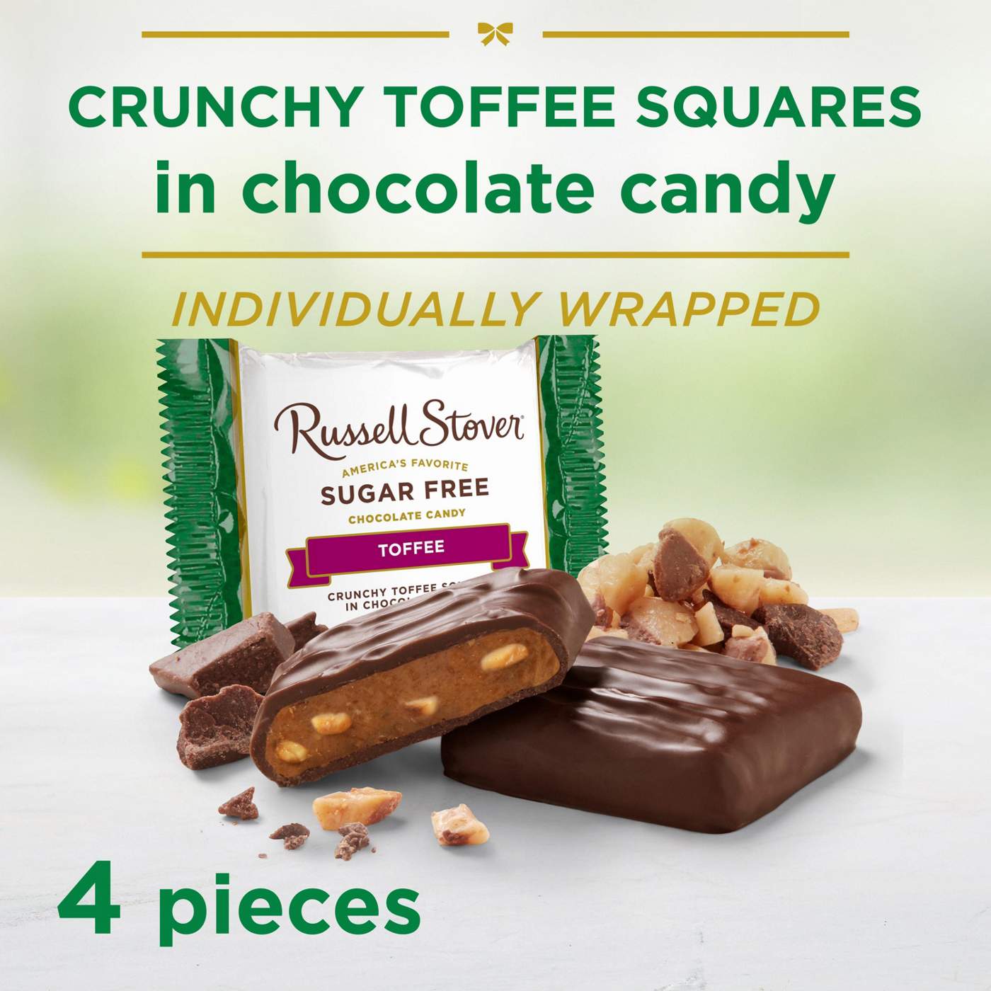 Russell Stover Sugar Free Toffee Squares in Chocolate Candy; image 9 of 10