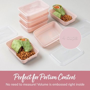 Bentgo Prep 1 Compartment Container - Blush Pink, 10 pk