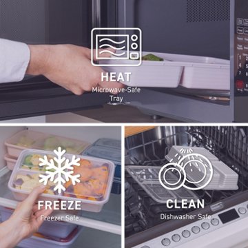 Bentgo Prep 3 Compartment Container - Lilac, 10 pk