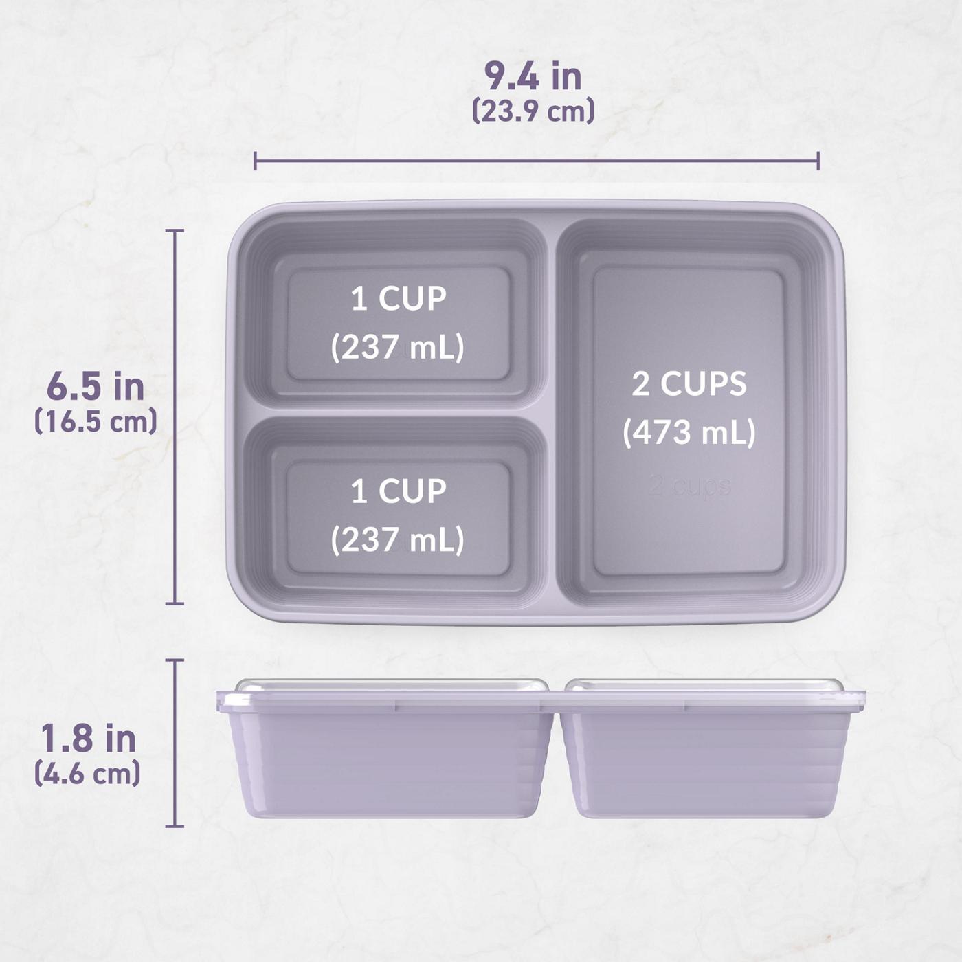Bentgo Prep 3 Compartment Container - Lilac; image 6 of 8