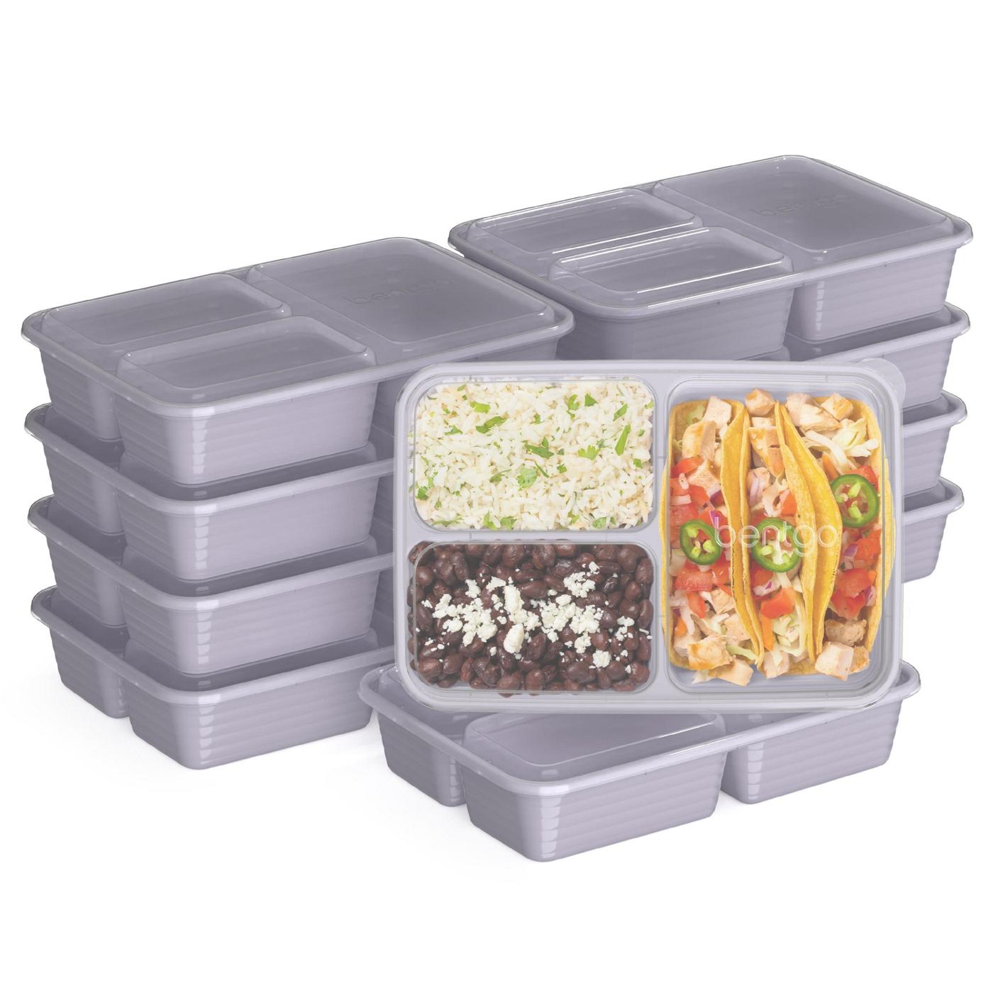 Bentgo Prep 3 Compartment Container - Lilac; image 7 of 8