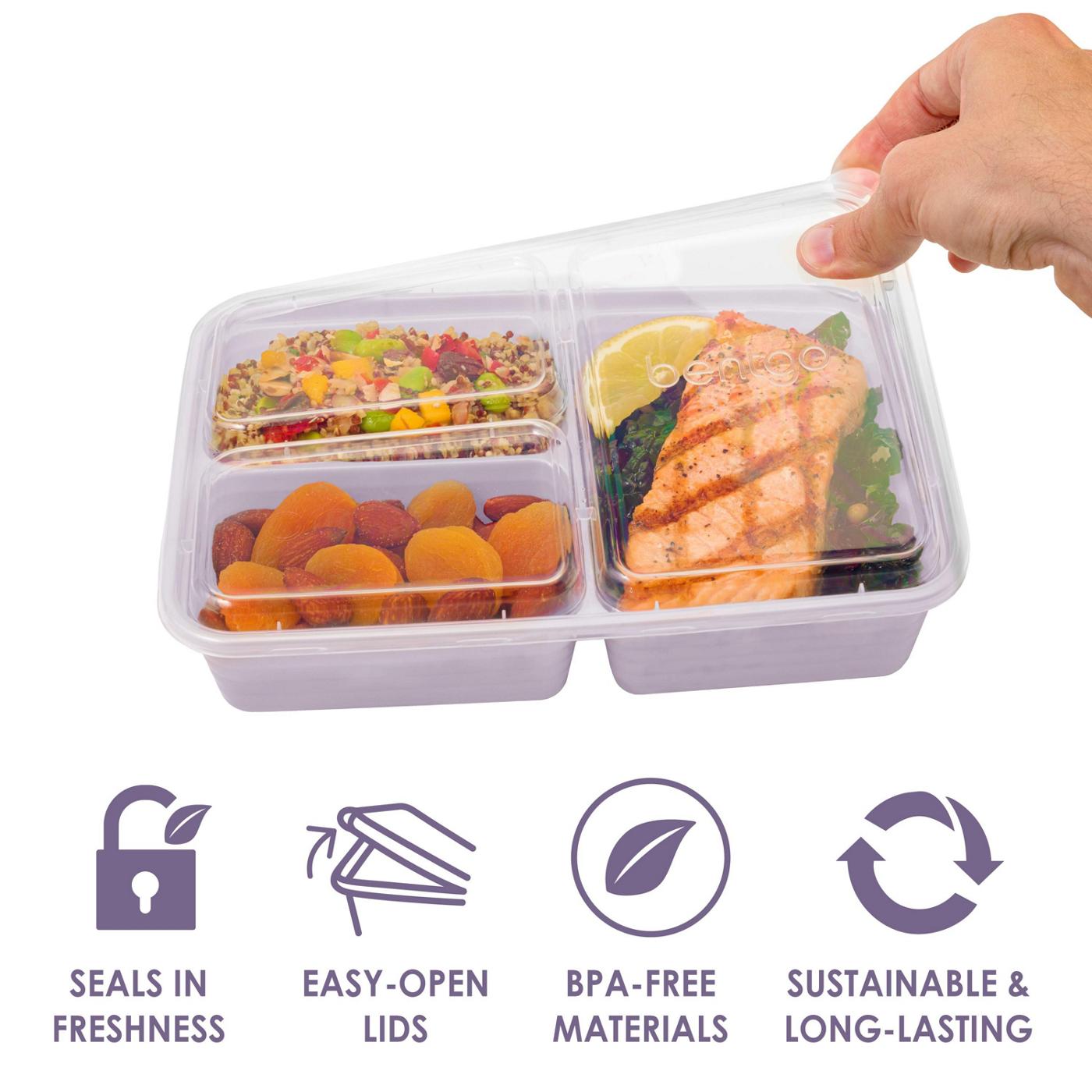 Bentgo Prep 3 Compartment Container - Lilac; image 8 of 8
