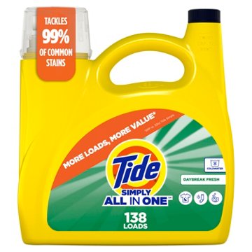 Tide Simply Clean All In One, 138 Loads - Daybreak Fresh, 182 oz