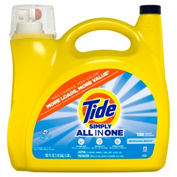 Tide Simply Clean All In One, 138 Loads - Refreshing Breeze, 182 oz