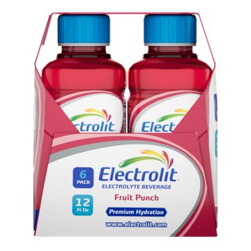 Electrolit Electrolyte Hydration Beverage – Fruit Punch 6 pk Bottles, 12 oz