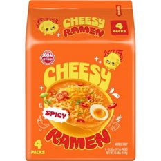 Ottogi Cheesy Spicy Ramen 4 Pack, 15.68 oz | Joe V's Smart Shop
