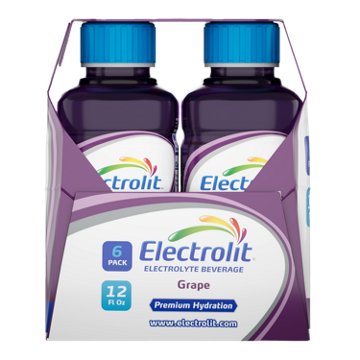 Electrolit Electrolyte Hydration Beverage – Grape 6 pk Bottles, 12 oz