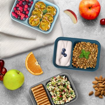 Bentgo Prep 2 Compartment Snack Container - Sky, 10 pk