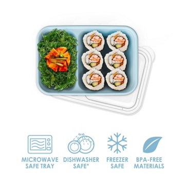 Bentgo Prep 2 Compartment Snack Container - Sky, 10 pk