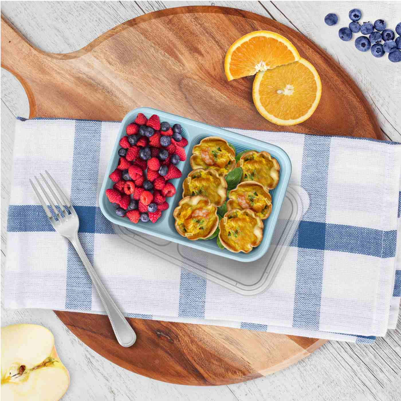 Bentgo Prep 2 Compartment Snack Container - Sky; image 5 of 8