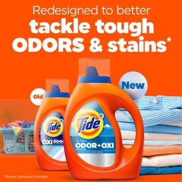 Tide Ultra Odor Oxi Liquid Laundry Detergent, 105 Loads