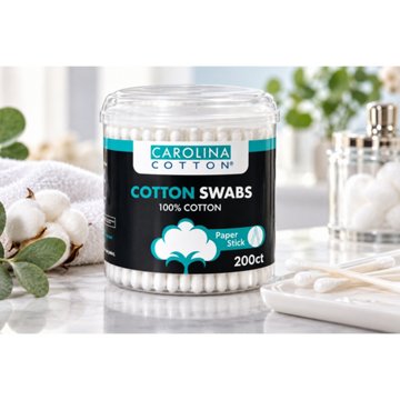 Carolina Cotton Cotton Swabs, 200 ct