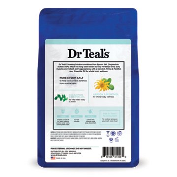 Dr Teal's Pure Epsom Salt Magnesium Soaking Solution - Arnica Body Relief, 3 lb
