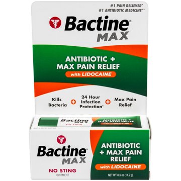 Bactine Antibiotic & Max Pain Relief Ointment with Lidocaine, 0.5 oz