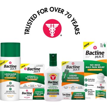 Bactine Antibiotic & Max Pain Relief Ointment with Lidocaine, 0.5 oz