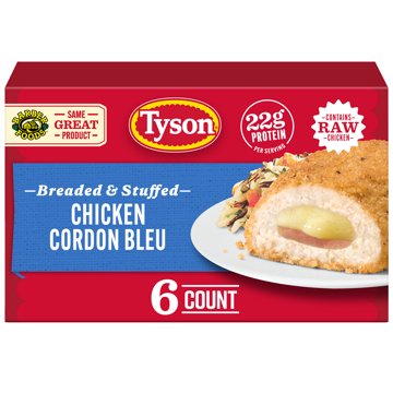 Tyson Frozen Stuffed Chicken Breasts Cordon Bleu
