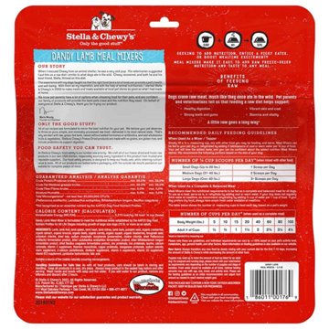 Stella & Chewy's Dog Freeze Dried Meal Mixers - Dandy Lamb