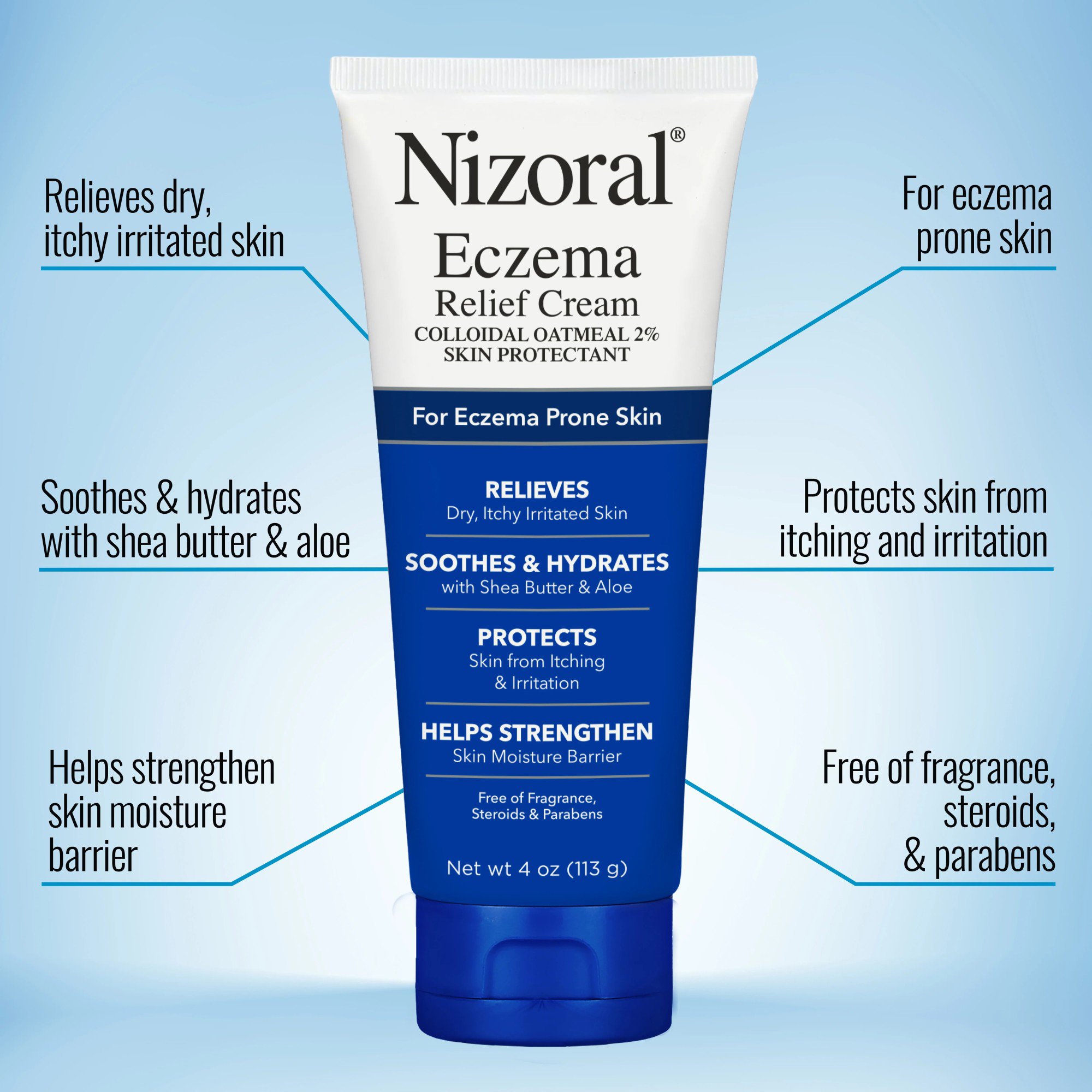 Nizoral Eczema Relief Cream with Colloidal Oatmeal 2% - Shop Skin