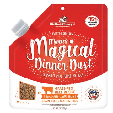 Stella & Chewy's Marie's Freeze-Dried Magical Dinner Dust Meal Topper - Grass Fed Beef