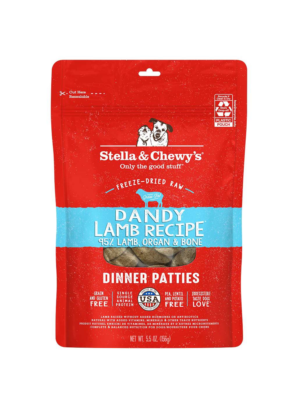 Stella & Chewy's Dog Freeze-Dried Patties - Dandy Lamb - Shop Food