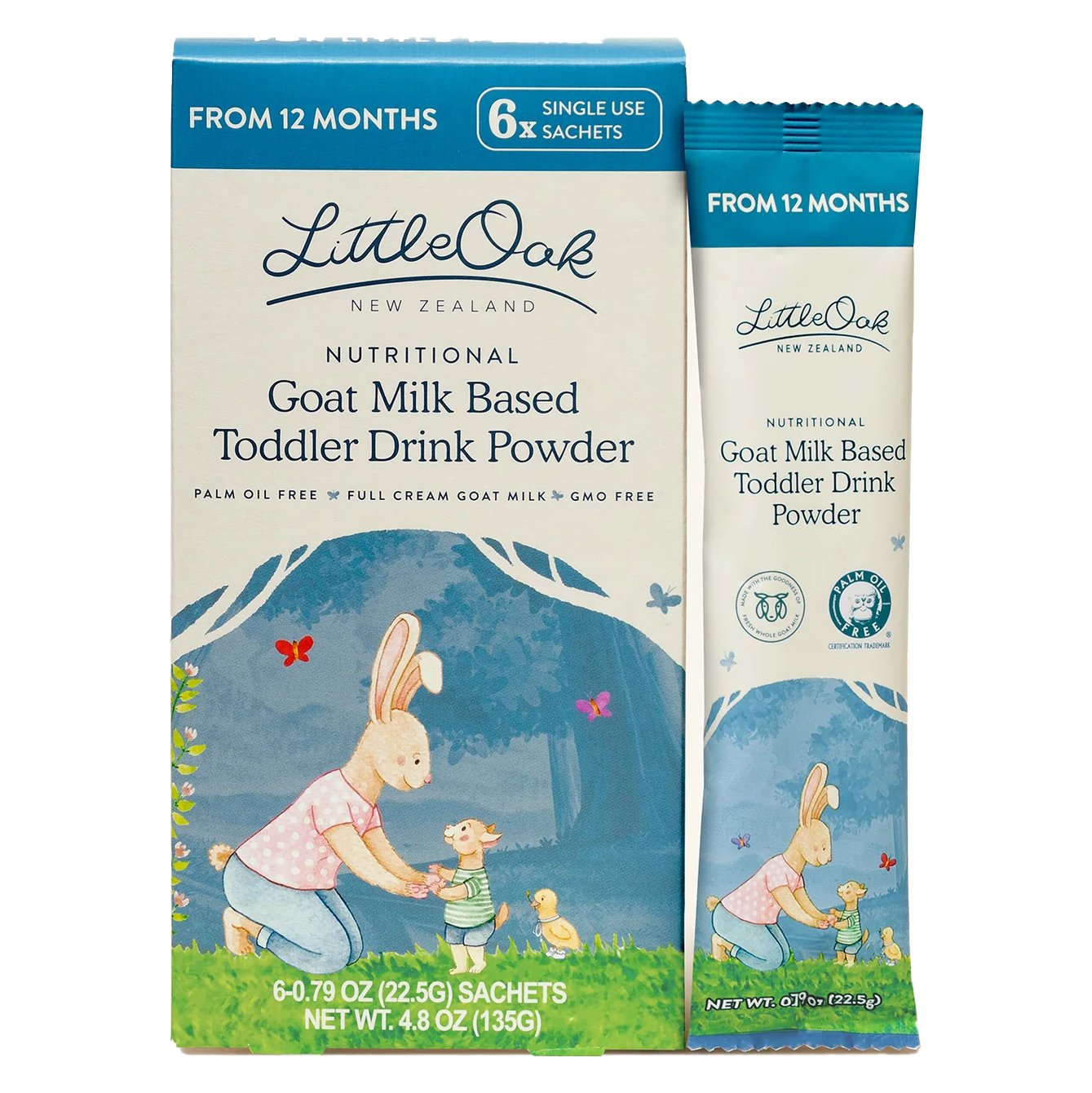 Little Oak Goat Milk Based Toddler Drink Powder Sachets, 6 ct