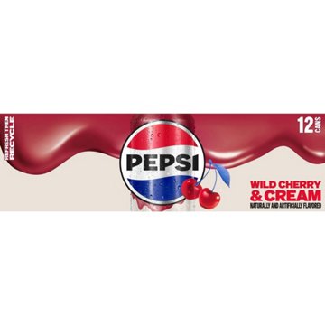 Pepsi Wild Cherry And Cream Soda Soft Drink 12 pk Cans