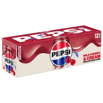 Pepsi Wild Cherry And Cream Soda Soft Drink 12 pk Cans