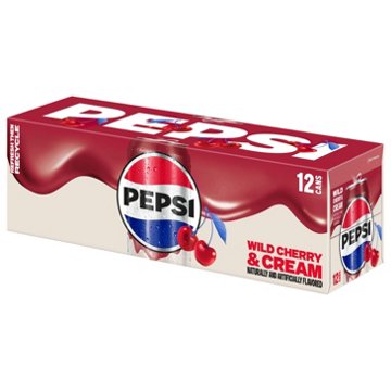 Pepsi Wild Cherry And Cream Soda Soft Drink 12 pk Cans