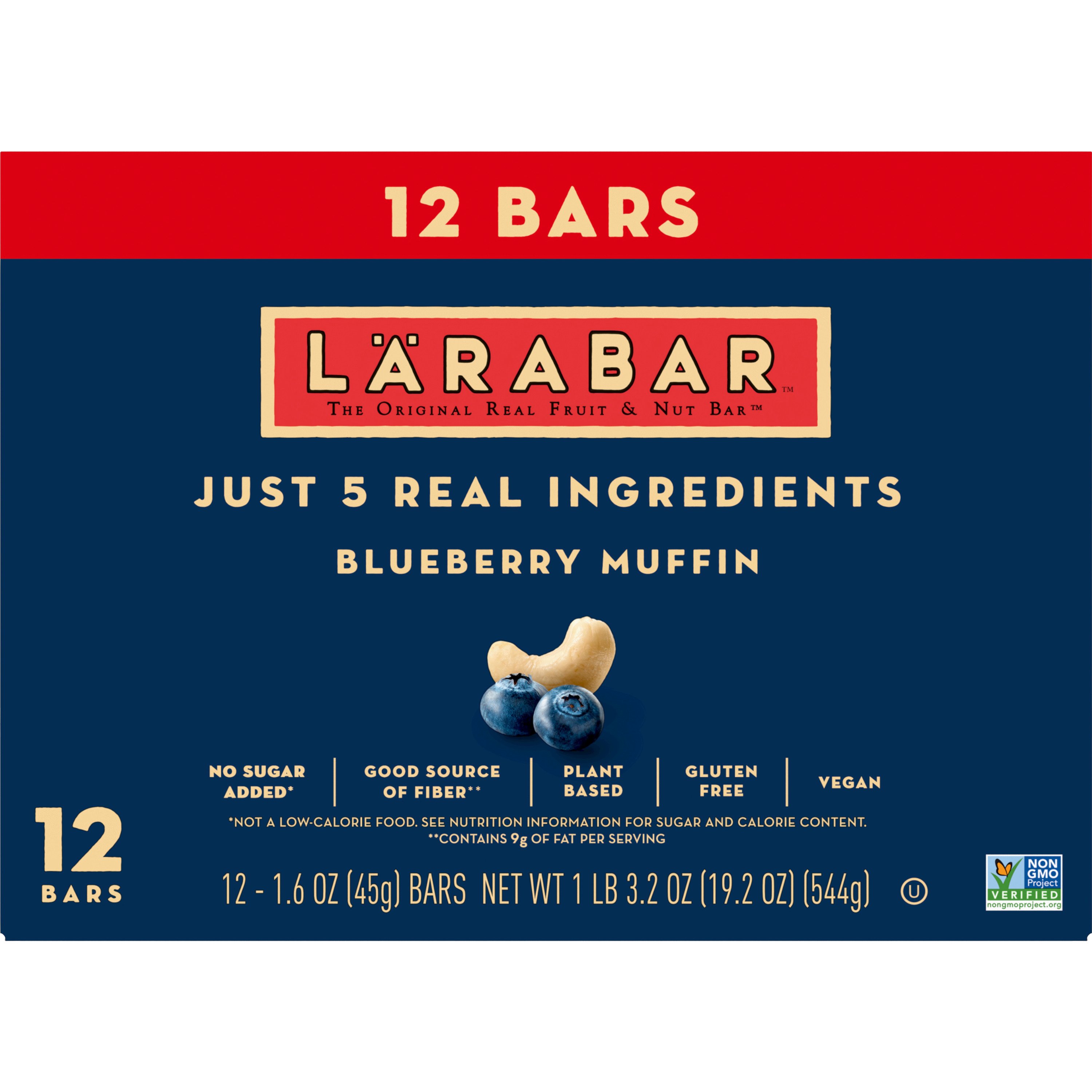 LÄRABAR Fruit & Nut Snack Bars - Blueberry Muffin - Shop Granola ...