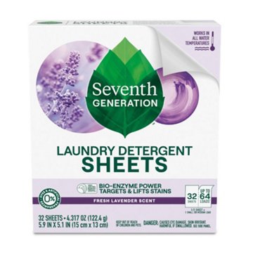 Seventh Generation Laundry Detergent Sheets - Fresh Lavender, 32 ct