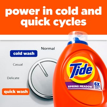 Tide Liquid Laundry Detergent, 64 Loads - Spring Meadow Scent