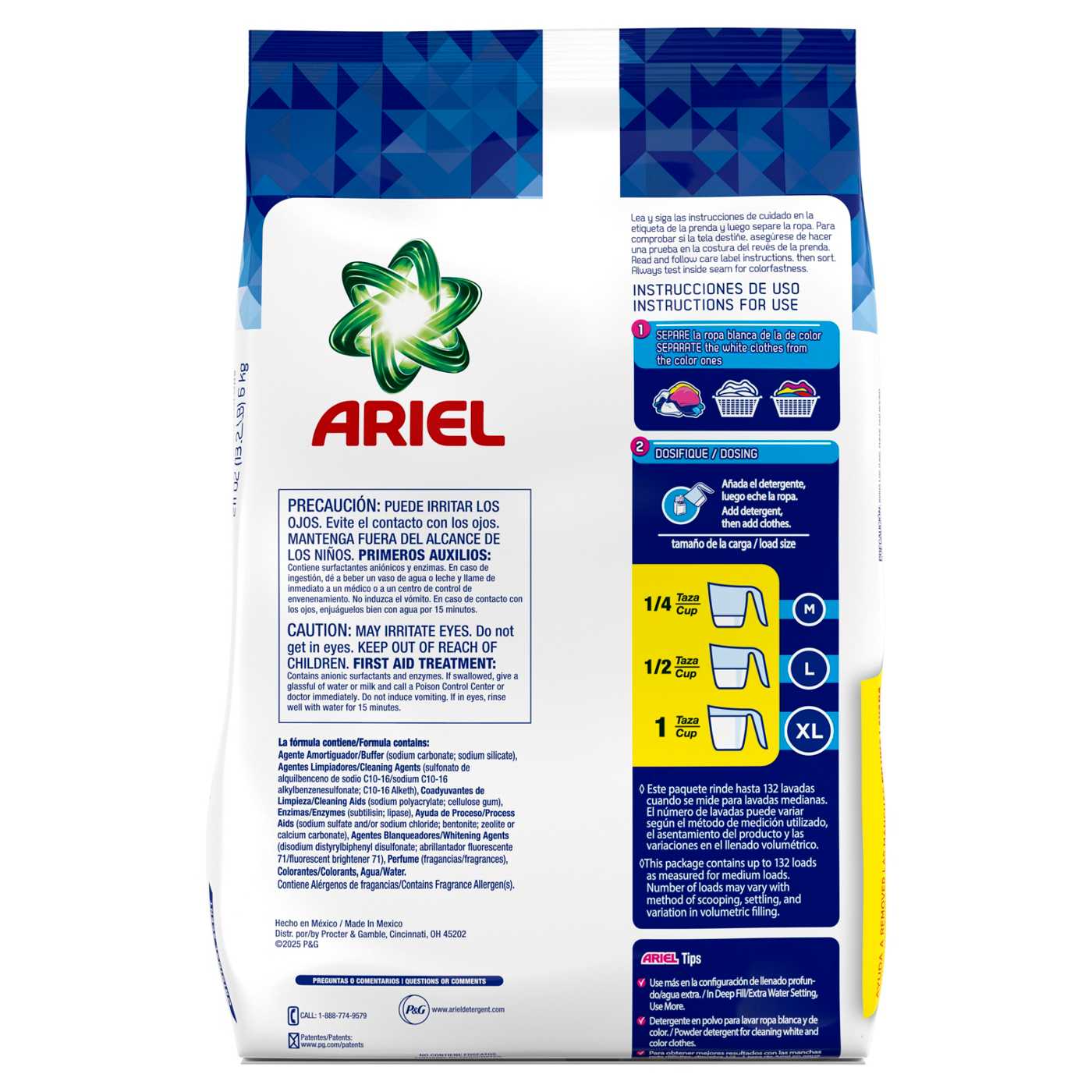 Ariel Powder Laundry Detergent, 132 Loads, Original Scent; image 3 of 10