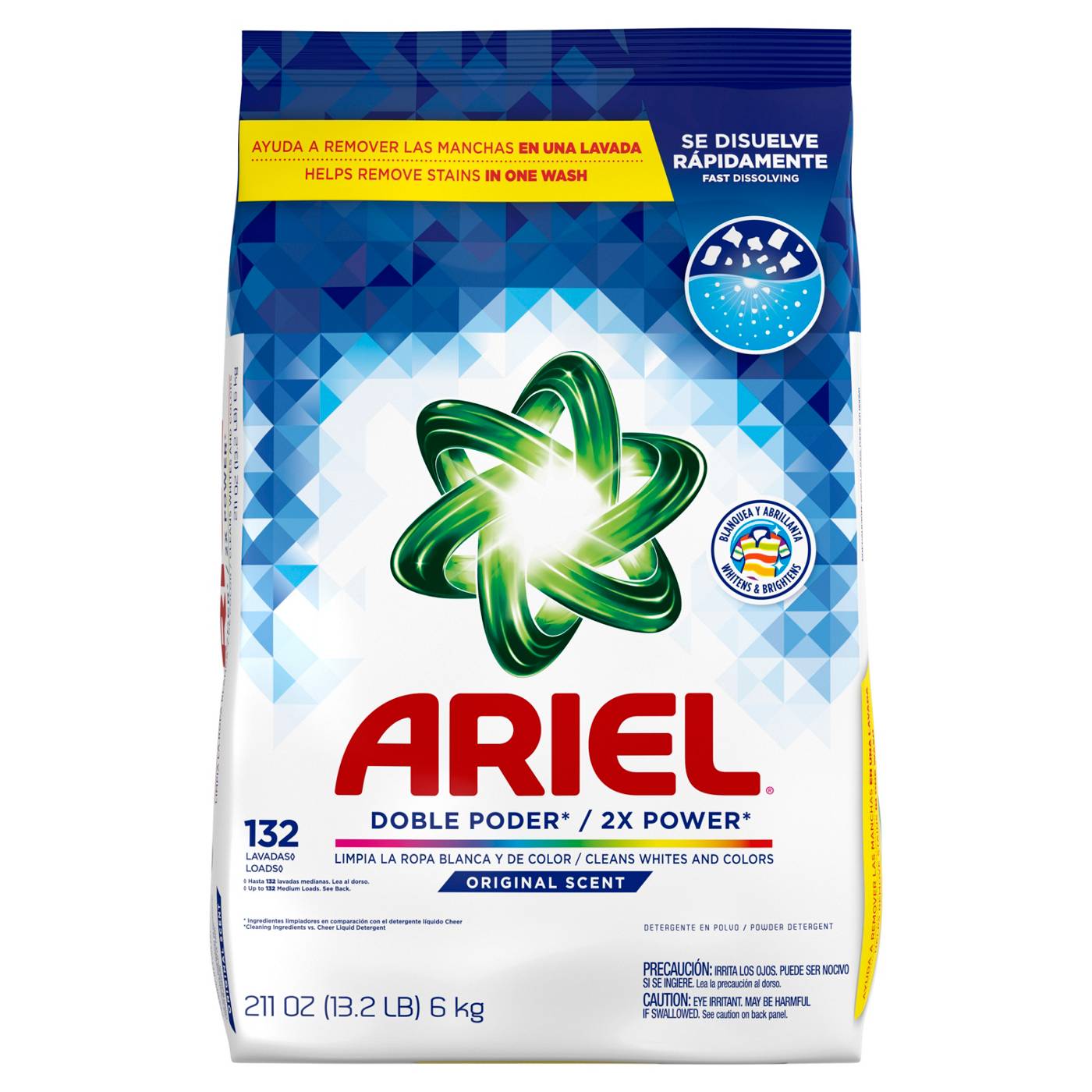 Ariel Powder Laundry Detergent, 132 Loads, Original Scent; image 6 of 10