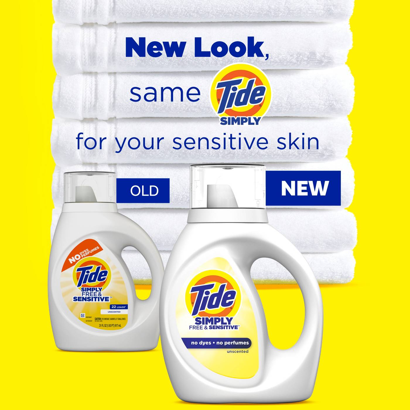 Tide Simply Free & Sensitive Liquid Laundry Detergent, 64 Loads, Unscented; image 5 of 7
